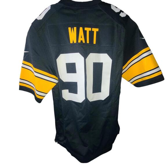 Nike Pittsburgh Steelers Jersey - T.J. Watt #90 - Black, Size Small - Picture 1 of 6